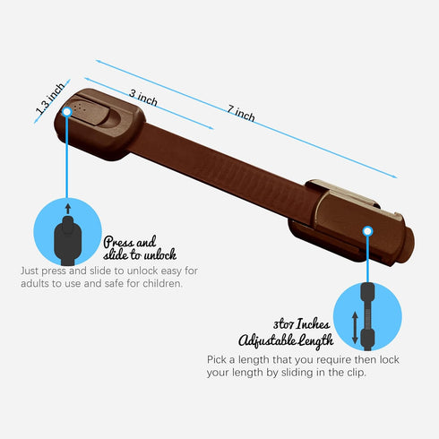 Cabinet Locks for Effective Baby Proofing - No Screws or Magnets Required, Multi-purpose for Furniture and Ovens (C -