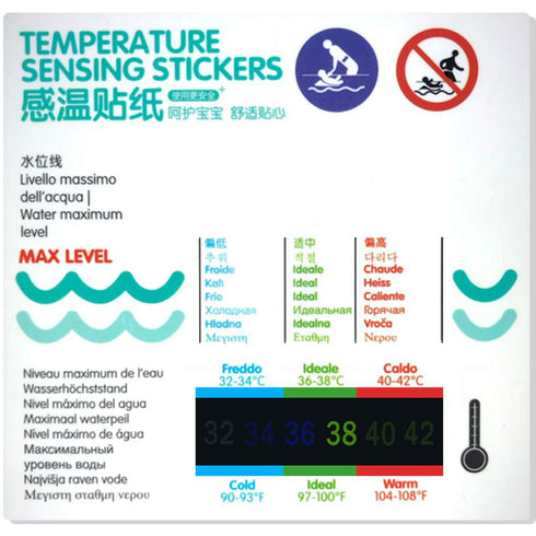 Kids Bath Thermometer 2 Pack, Waterproof Liquid Crystal Material, No Mercury/Glass, Easy to Use, Accurate Data