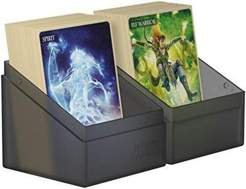 Ultimate Guard Boulder 100+ Classic Deck Case for 100 Double-Sleeved TCG Cards, Sapphire, Secure & Durable Storage