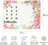 Baby Milestone Blanket, Floral Print Large Blanket for Girls and Boys, Newborn Photography, 48x40inch BTZZME178