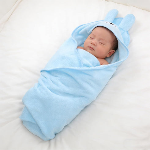 HONITANO 4pcs 31x31 Inch Hooded Baby Bath Towels - Soft Coral Fleece Animal Design Newborn Towels Essentials - Ultra