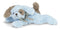 Bearington Baby Lil' Waggles Plush Stuffed Animal Blue Puppy with Rattle, 8 inches