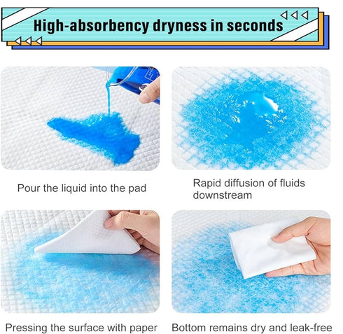 100 Pcs Disposable Changing Pads, Super Absorbent Portable Diaper Change Pads for Baby, Soft Leak-Proof Underpads