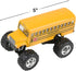 Rhode Island Novelty 5 Inch Die-cast Metal School Bus, Big Wheel Monster Truck, One School Bus
