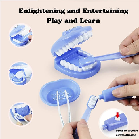 9PCS Set 6 Packaging Plastic Simulation Dentist Play Medical Kit Pretend Toy for Kids Hygienic Habbit Cultivation Role