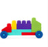 Battat Large Building Blocks Set, 80 Colorful Pieces with 8 Wheel Bricks and Zippered Storage Bag, 12 Months +