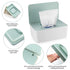 XhjzgcTech 2Pcs Diaper Wipes Dispenser, Refillable Wipe Container, Wipe Container with Sealing Design Lid, Keep Wipes
