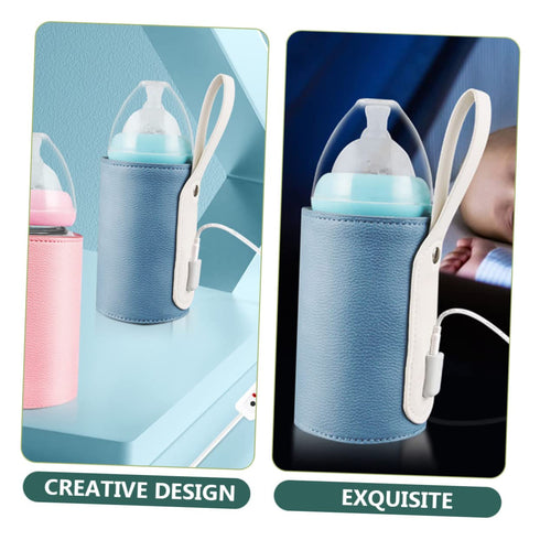 Portable USB Bottle Warmer Smart Temperature Control Lightweight Compact Design for Travel for Newborns Keeps
