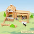 107 4-8 Jovi-mindlyNotchies Pcs Wooden Blocks Toys with Door and Windows,Classic Old Fashioned Toys,Wooden Building