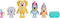 Bluey Figure 4-Pack - Pass The Parcel Character Figures with Accessories, 2.5-3 inch