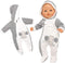 Baby Doll Clothes Casual Cute Handmade Elephant Long-Sleeved Outfit with Hat for 14-17 Inch Dolls Gift Set