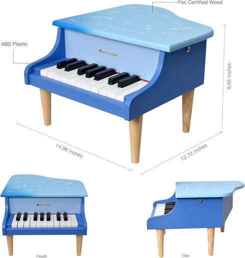18 3-7 C4-F5) MUSICUBE Keys Grand Piano for Years Old Beginner Girls Boys First Mini Piano Toys Educational Musical