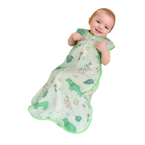 Baby Sleeping Sack Muslin Cotton, Soft Wearable Blanket for Summer, 0.5 Tog Sleeveless Sleep Sack