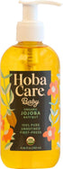 HobaCare Organic Jojoba Baby Oil with Pump Dispenser, 8.45 oz, Pure Natural Unrefined