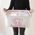 INough Pink Basket Elephant Storage Bins for Kids, Collapsible Storage Basket for Toys and Clothes, Medium
