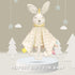 Lovey Bunny Security Blanket for Baby Girls and Boys, Soft Plush Stuffed Animal Blanket with Crinkle Ear