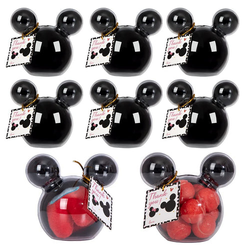 fozi cozi 8 Pack Mickey Themed Mouse Party Favors for Kids 4-8 - Black Mouse Birthday Party Supplies, Candy Box Bags,