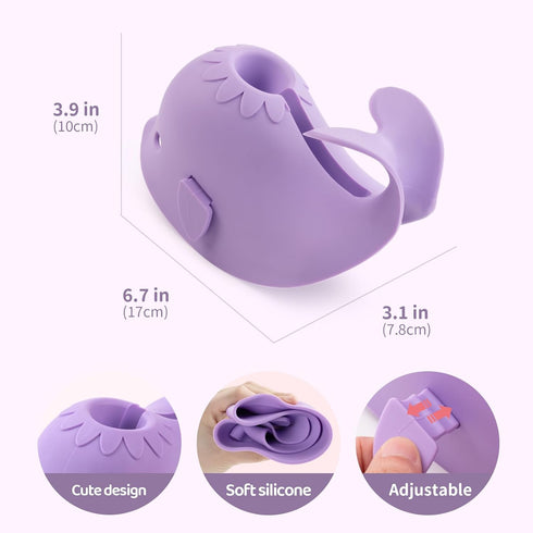 CAROFAFA Faucet Cover Bathtub Baby Spout Cover Soft,Bath Faucet Cover for Baby's and Kid's Safety (Whale Purple)