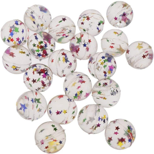 20pcs Clear Star Bouncy Balls, Kids Toy Magic Props, Birthday Party Bag Fillers