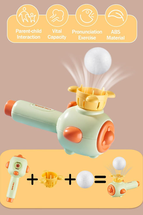 3 4 5 6 7 Breathing Exerciser for Kids, Sensory Toys with Whistle, Floating Blow Pipe Balls, Balloon Launcher, Autism