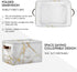 White Gold Marble Storage Basket Bin - Large Fabric Toys Storage Cube Box for Nursery Bedroom