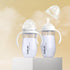6 9 oz Gulicola Baby Bottle with Straw, Weighted Straw Sippy Cup with Handle, BPA Free PPSU, Months Plus, - Clear