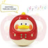 Tinabless Tummy Time Toys, Dinosaur-Duck Roly Poly Baby Toy, Musical Wobbler Toy | Tumbler Wobbler Toy for Newborns 3-12 Month Baby Boys and Girls Easter Basket Gift First Birthday Present (Red)