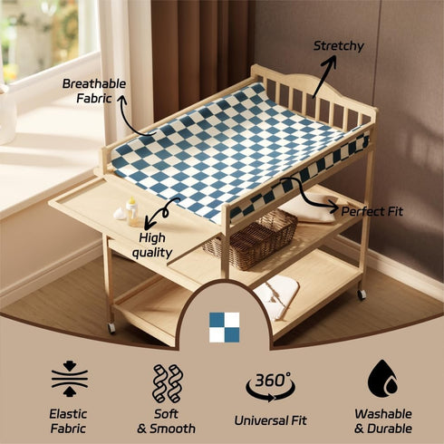 Jola's House 4 Pack Checkered Plaid Crib Sheets Neutral Breathable Buffalo Check Fitted Baby Sheets Nursery Sheets