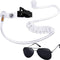Gejoy 2 Pieces Playing Cosplay Set with Earpiece Earplugs and Sunglasses (Black Glasses Frame)