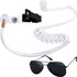 Gejoy 2 Pieces Playing Cosplay Set with Earpiece Earplugs and Sunglasses (Black Glasses Frame)