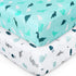 Crib Sheets for Boys or Girls 2-Pack, Fitted Crib Sheet 52'' x
