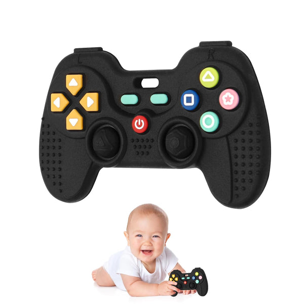 Silicone Teethers for Babies 0-6 Months - Teething Toys for 6-12 Months, Remote Control Toy, Sensory Chew Toys