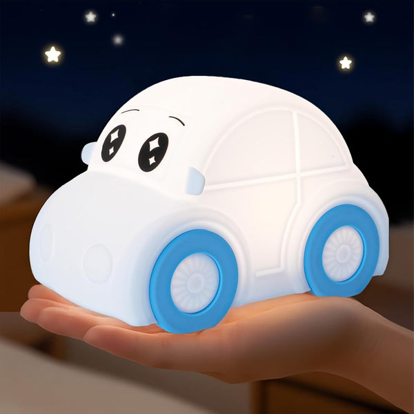 GAGBC Cute Baby Toddler Car Kids Night Light for Kids, Dimmable+1800mAh Rechargeable+Timer+Portable+Silicone+Squishy, Touch