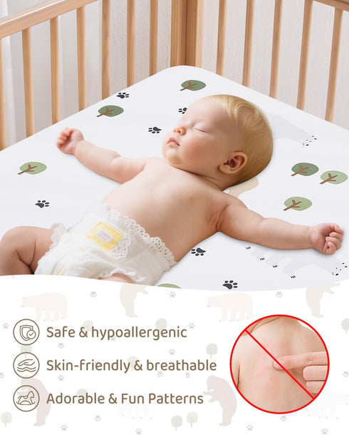 lasoftan Pack 38" 26" Pack and Play Mattress - x Soft Breathable Portable Mattres Waterproof & Washable Perfectly fits