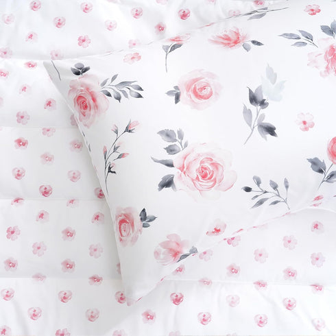 4 Set Set david's kids Piece Toddler Bedding - Soft Breathable Toddler Bedding for Girls, Includes Quilted Comforter