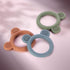 Baby Teething Toys for 0-6 Months, Set of 3 BPA Free Soft Bear Ring Silicone Teether for Sore Gums