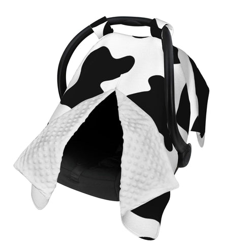Hcpwzrf Novelty Cow Print Baby Car Seat Cover & Nursing Cover - Breathable