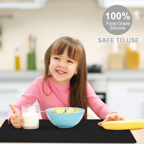 31.5x23.6 Counter, Extra Large Silicone Mat, Large Silicone Placemats for Kids, Heat Resistant Mat for Kitchen Non