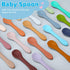 Nuenen 6 Pieces Silicone Baby Feeding Forks and Spoons Set - Hot Safety First Stage Self Feeding Supplies Mini Kids