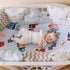 FIGEPO 4 Pack Set Baby Boy Bassinet Sheets Soft Fitted Baby Boy Mattress Covers Construction Truck or Dinosaur Theme