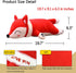 Stuffed Fox Animal Plush Toy, 20 Inches Red Large Soft Cuddly Pillow Cushion for Kids Room Decor