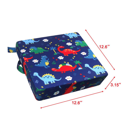 Dining Chair Heightening Cushion, Portable Adjustable Highchair Booster for Baby Toddler Kids, Dark Blue