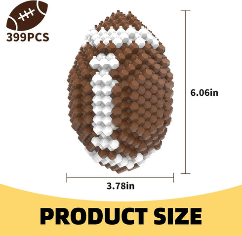 Set, 3D 14 15 16 (399 KADELE Football Block Adults challenging STEM Block Decoration, Miniature Educational Toys