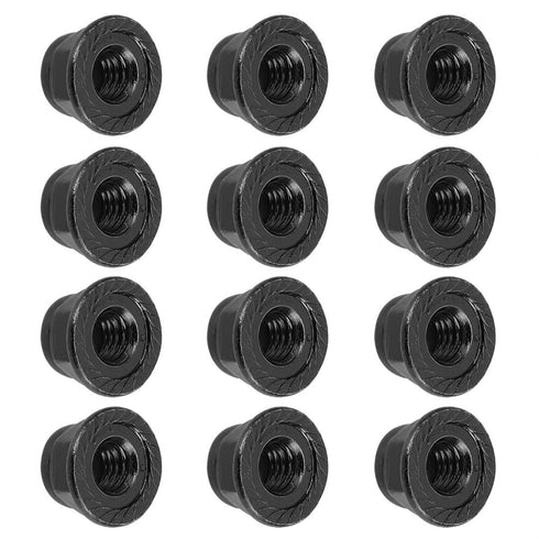 12PCS 4mm Nonslip Wheel Lock Nut Spare Parts Fit for Axial TRX4 TRX6 SCX10 1/10 RC Model Car (Black)