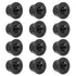 12PCS 4mm Nonslip Wheel Lock Nut Spare Parts Fit for Axial TRX4 TRX6 SCX10 1/10 RC Model Car (Black)