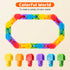 Aubrogo 30pcs Rainbow Party Favors , Bulk Wacky Track Fidgets Toys Snap and Click ,Goodie Bag ,Prizes,Back to School