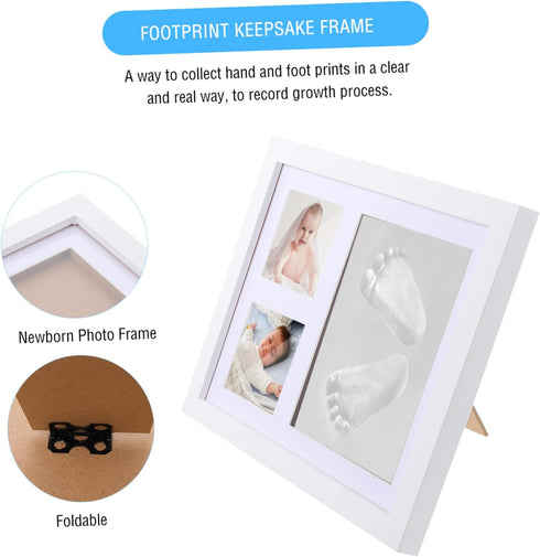 LIOOBO 1Set Newborn Handprint and Footprint Keepsake Kit Photo Frame for Growth Record Imprint Frame for Memorable