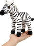 Ice King Bear Wild Animal Plush Toy - Small Zoo Family Stuffed Animal (Zebra 7 Inches)