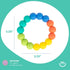 Rainbow Ring Teether | Non-Toxic, BPA Free Silicone Baby Teether Ring | Soft, Easy Grip Toy to Soothe Gums