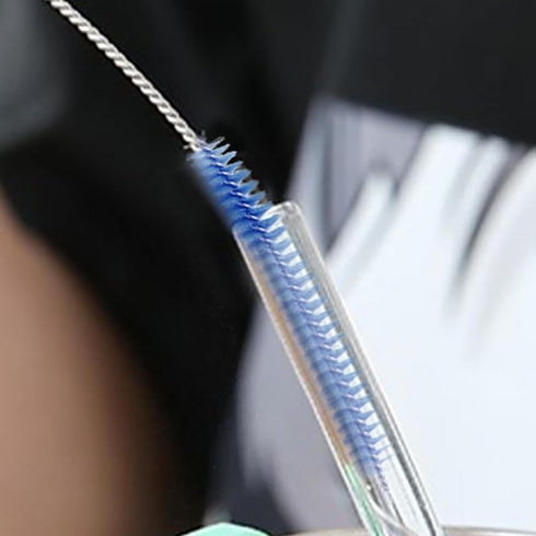 BFLCTTBD 10 Pcs Drinking Straw Cleaning Brush Long Nylon Pipe Cleaner Brush for Glass Metal Straw Pot Spout Sippy Cup